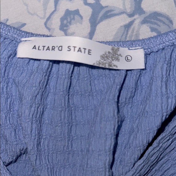 Light Blue Ruffle Blouse - Picture 4 of 6